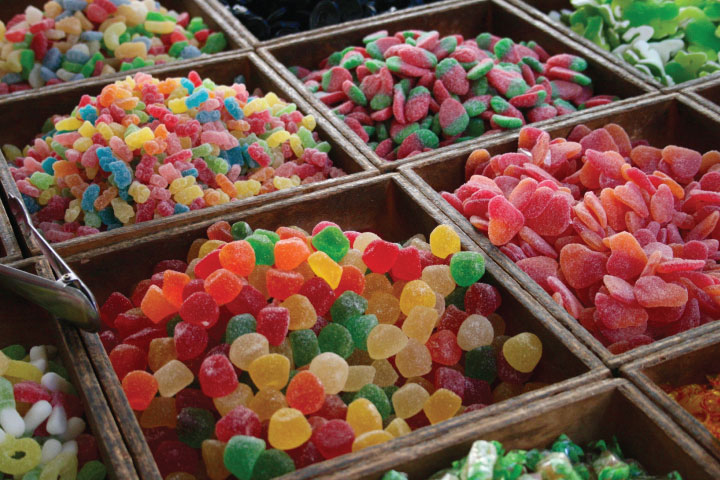 candies and gummies