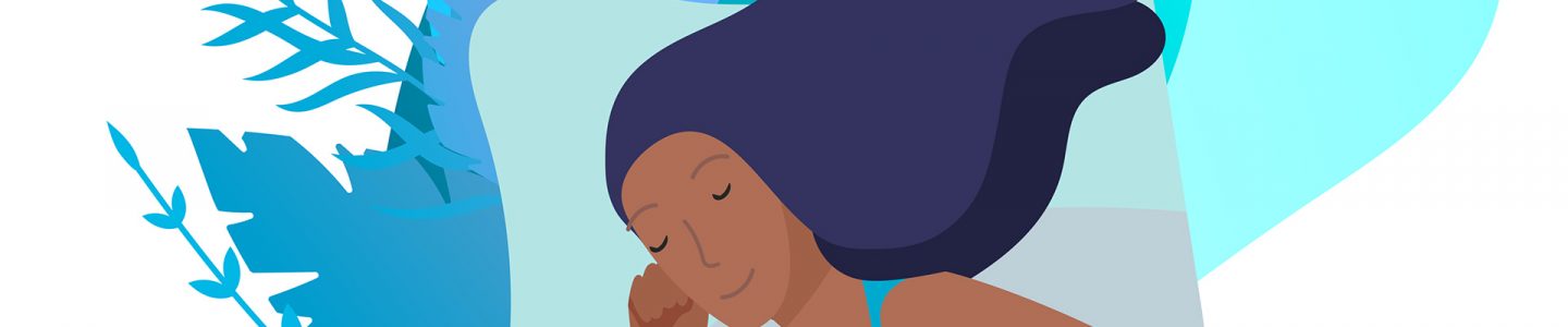 Graphic of a woman sleeping