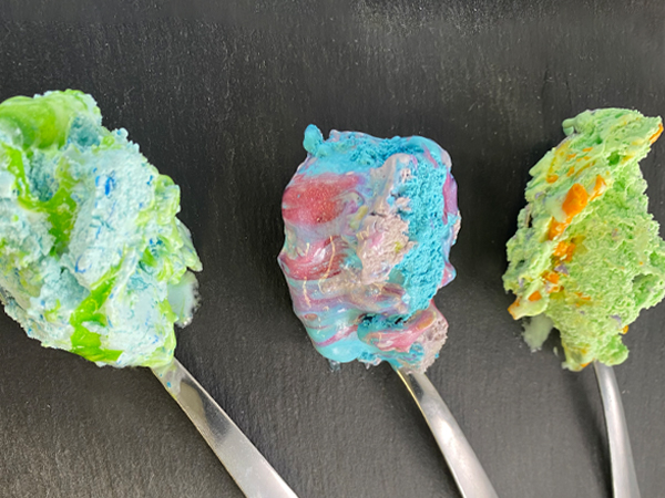 glimmer variegates ice cream spoons