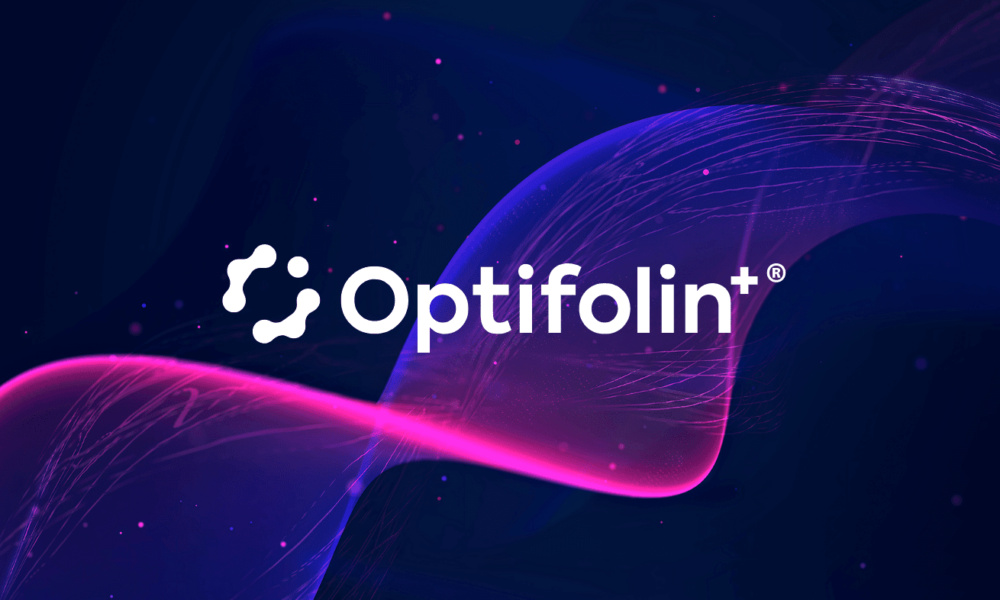 Optifolin+ Logo with helix