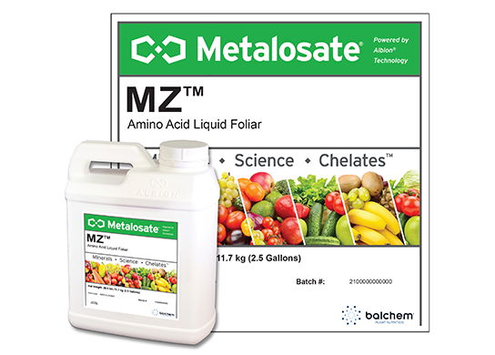 Metalosate MZ is a combination of amino acid chelated nutrients foliar fertilizer for superior plant nutrition