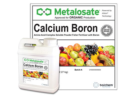Metalosate Calcium Boron is a foliar fertilizer for Organic production