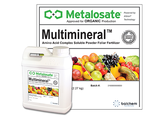 Metalosate Multimineral contains amino acid chelated Nutrients in the form of a foliar fertilizer