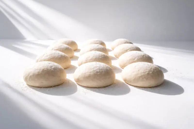 image of 12 dough balls with encapsulates