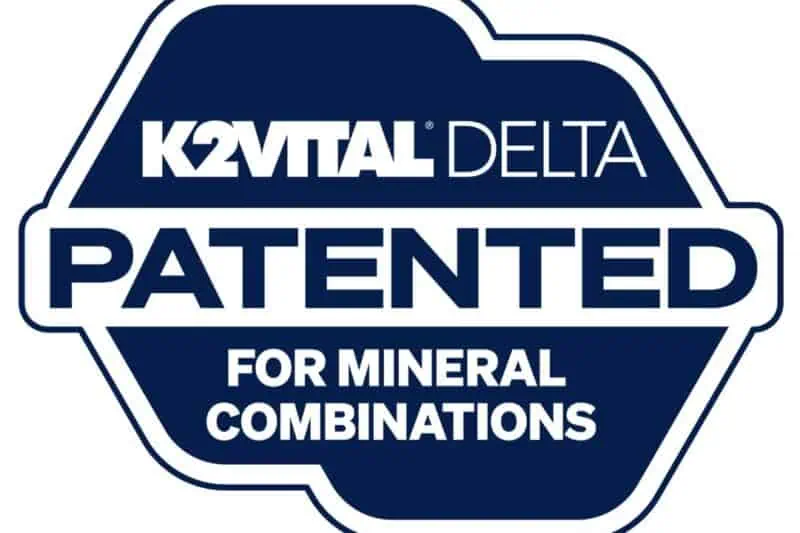 K2VITAL DELTA logo, dark blue background.
