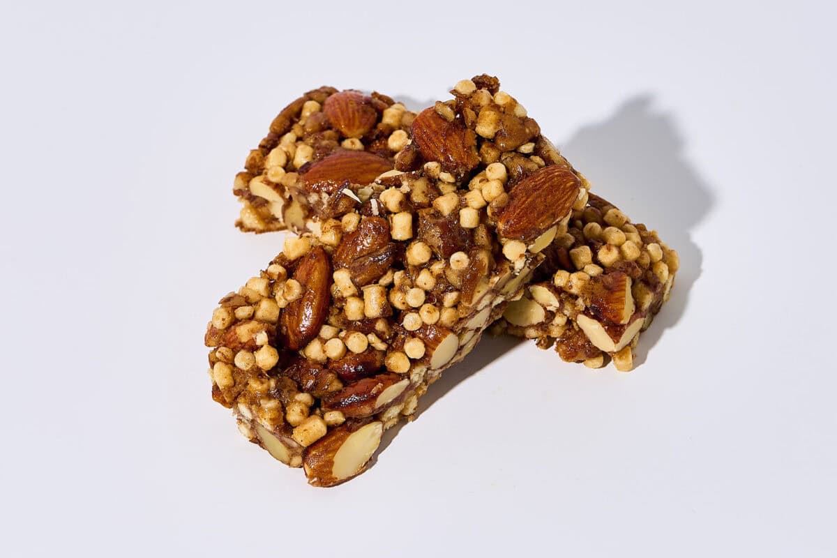 image of a nut bar with balchem protein crisps