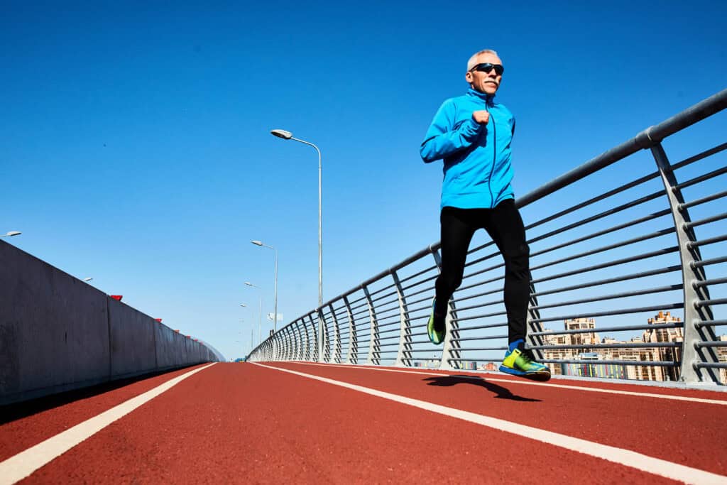 senior sportsman jogging