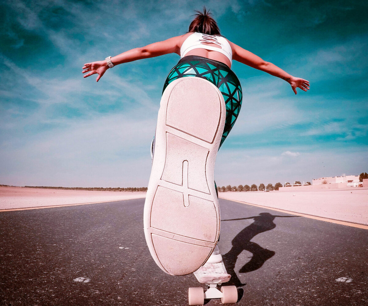 Woman Skateboarding