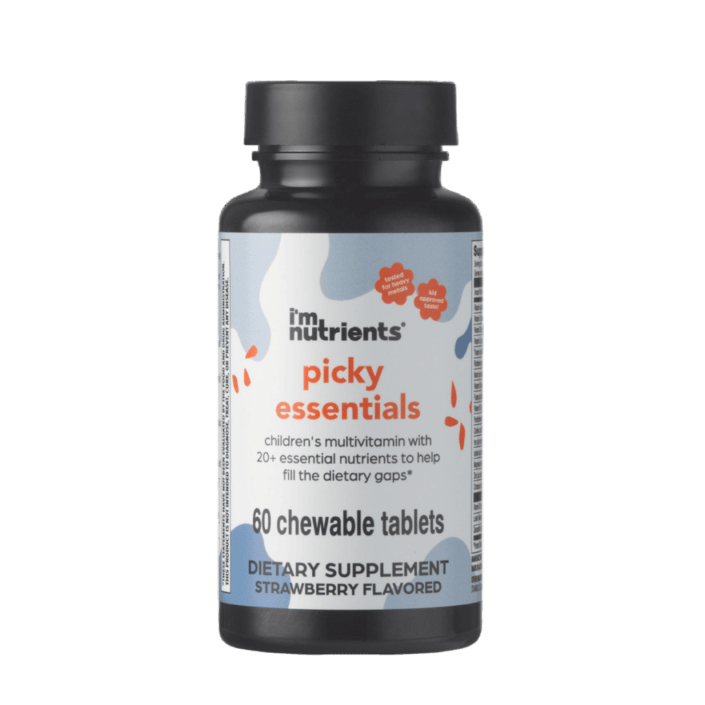Picky Essentials Kids Chewable Multivitamin with Iron + Zinc | 20+ Essential Nutrients