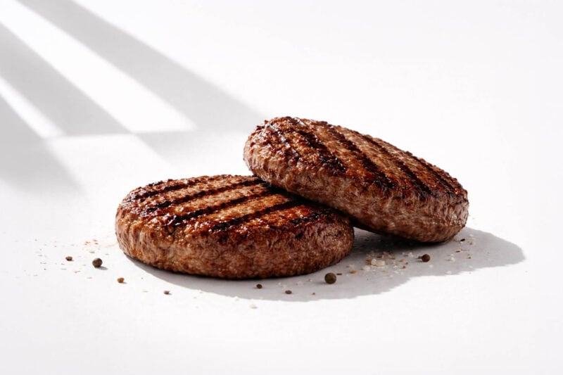 Image of two hamburger patties stacked
