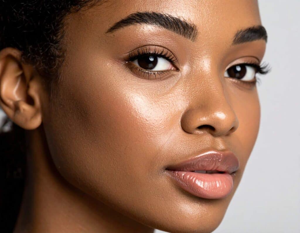 image of a woman with vibrant skin using optimsm