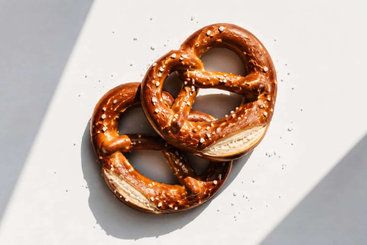 image of two pretzels with salt