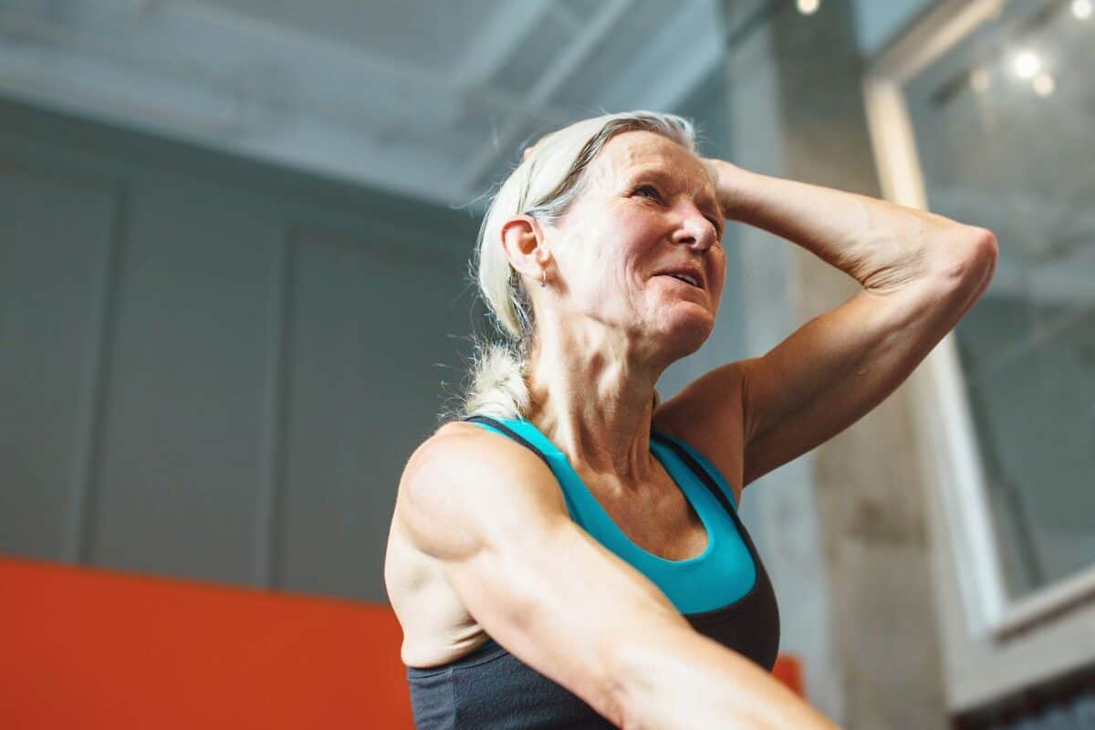 Woman in a fitness class