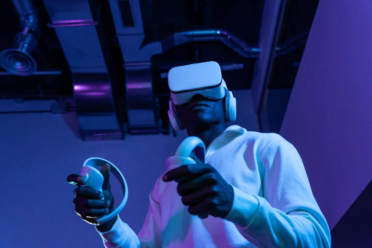 Man using VR Headset