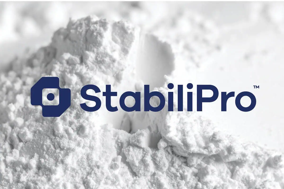 Image of powder excipients and StabiliPro logo