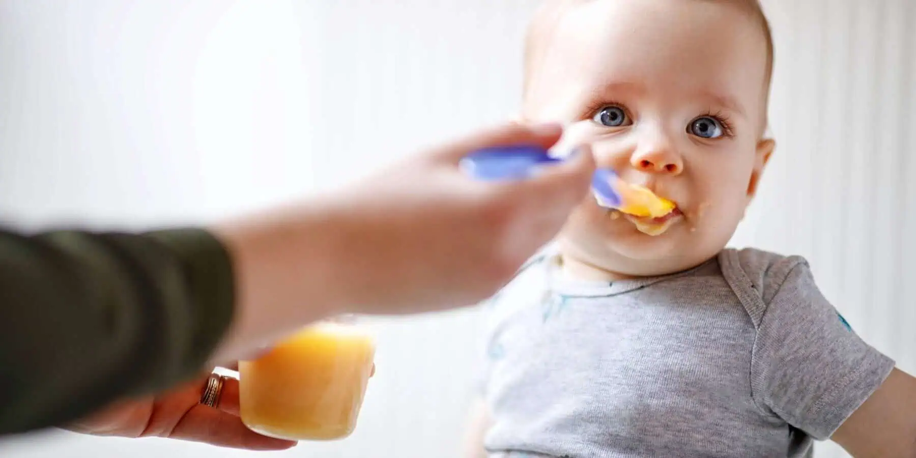 Image of a baby eating