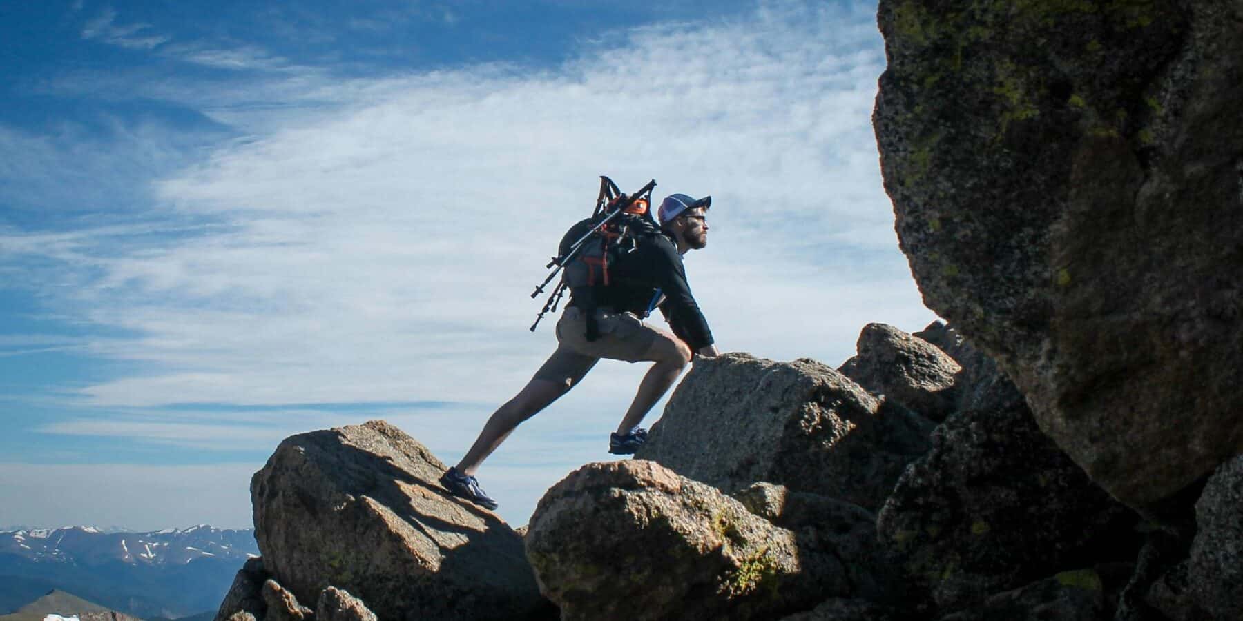 Image of a man hiking