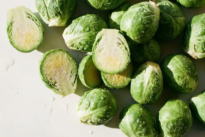 Brussels sprouts, a vegetable source of dietary choline that supports brain health and cognitive function.