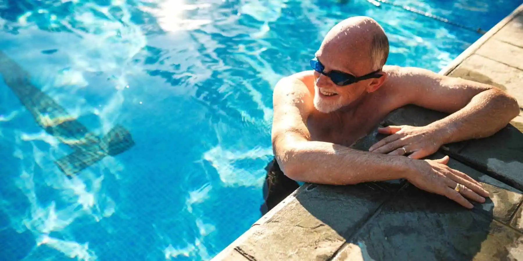 Image of a man swimming