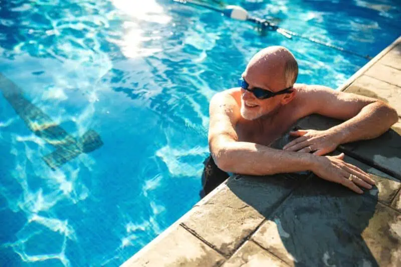 Image of a man swimming