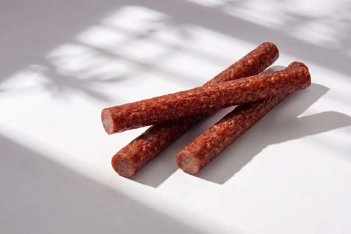 image of three meat sticks stacked