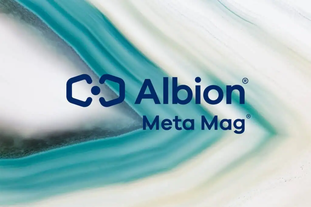 Albion Meta Mag® image header in blue